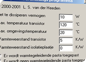 screen shot koelplaat programma